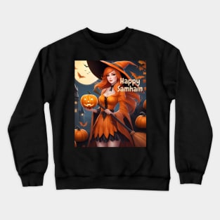 Happy Samhain Witch Crewneck Sweatshirt